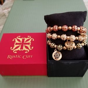 Rustic Cuff, Set of 3 bracelets